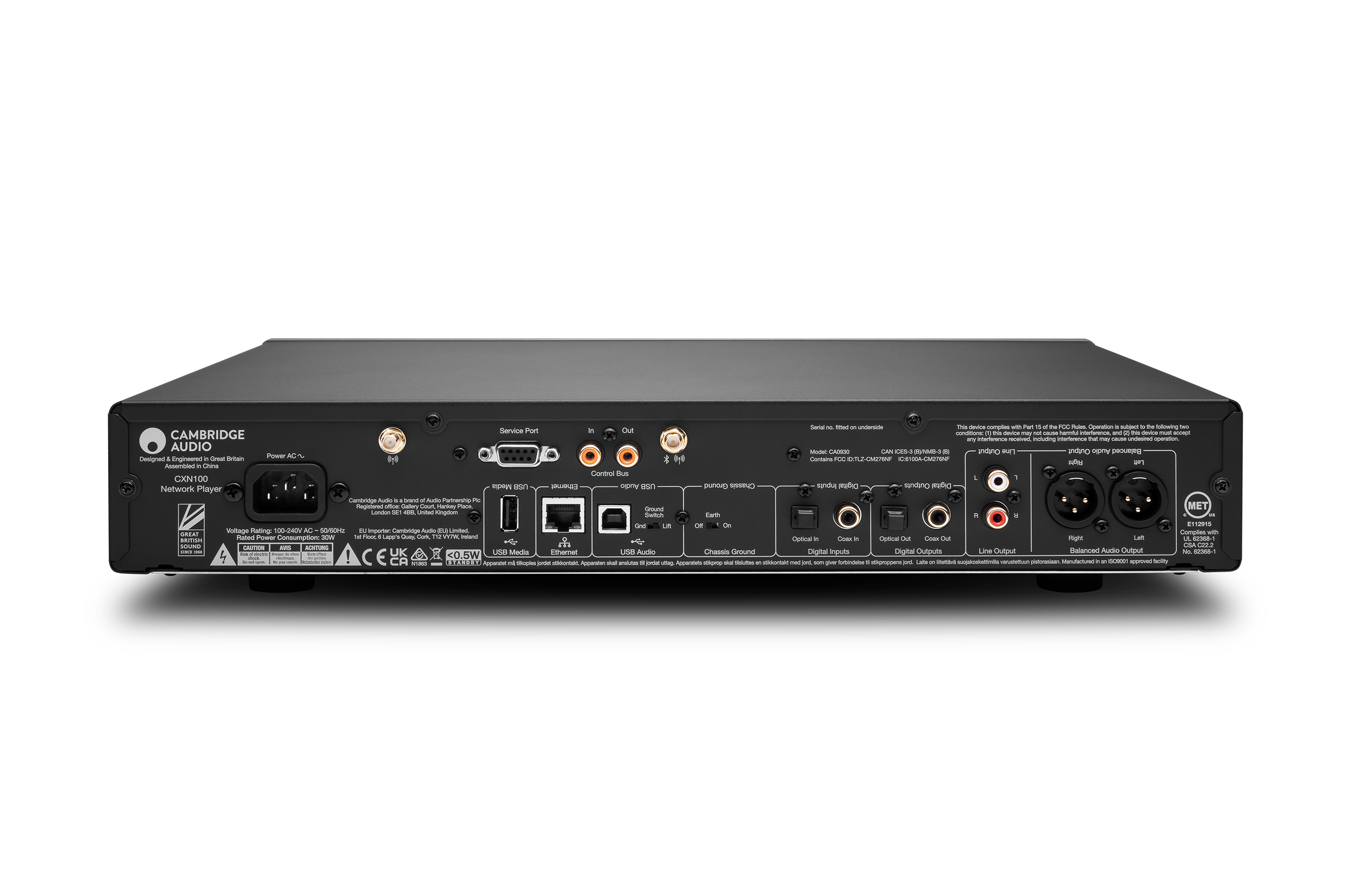 Cambridge Audio CXN 100 Network Player, back