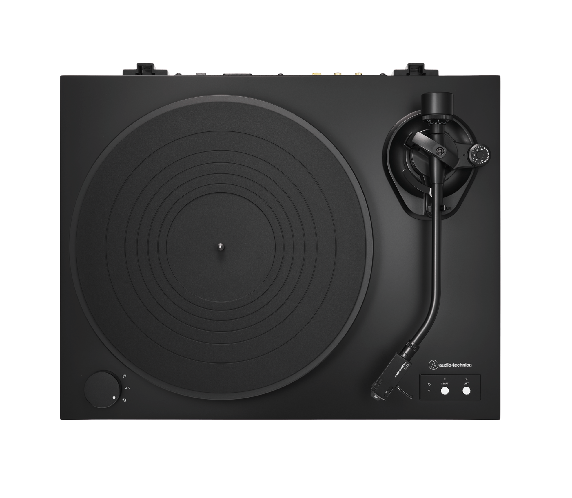 Audio-Technica-AT-LP8X-Semi-Automatic-Direct-Drive-Turntable-angled-view-with-open-dustcover-Vinyl-Revival