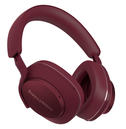 B&W Px7 S2e Noise Cancelling Headphones in Ruby Red, angled image