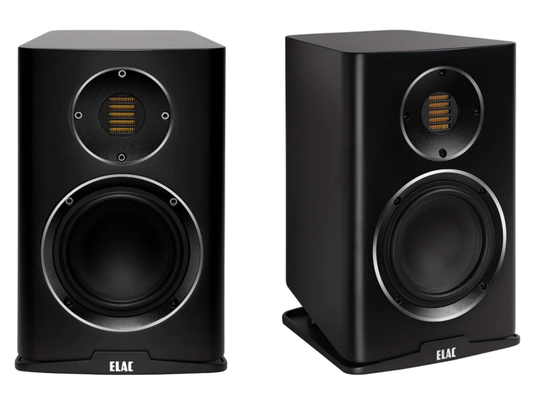 Elac Carina BS 243.4 Bookshelf Speakers black pair no grille