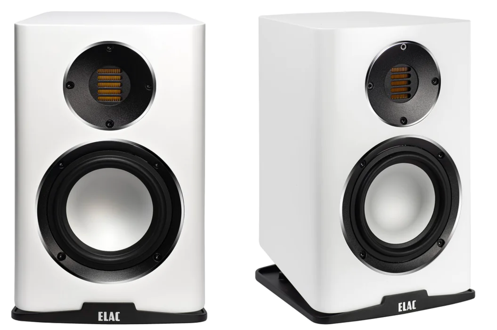 Elac Carina BS 243.4 Bookshelf Speakers white pair no grille