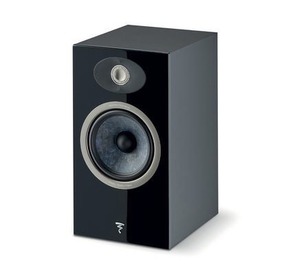 Focal Theva N°1 2-way Bookshelf Speakers in Black.  Individual speaker without grille