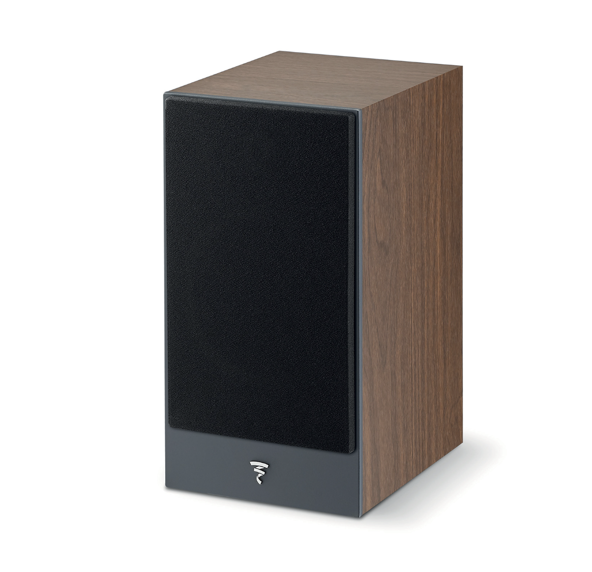 Focal Theva N°1 2-way Bookshelf Speakers in Darkwood. Individual speaker shown with grille