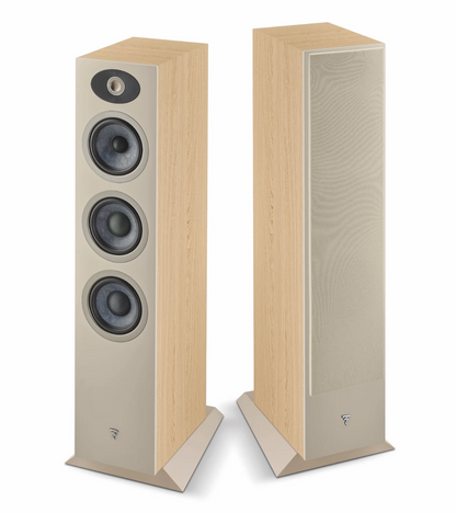 Focal Theva No.2 3-Way Floorstanding Speakers, in light wood