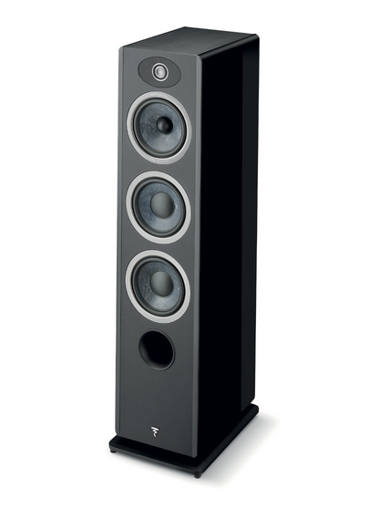 Focal Vestia No.2 3-Way Floorstanding Speakers in Black, on angle