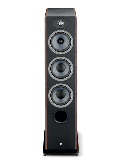 Focal Vestia No.2 3-Way Floorstanding Speakers in Dark Wood, front on, no grille