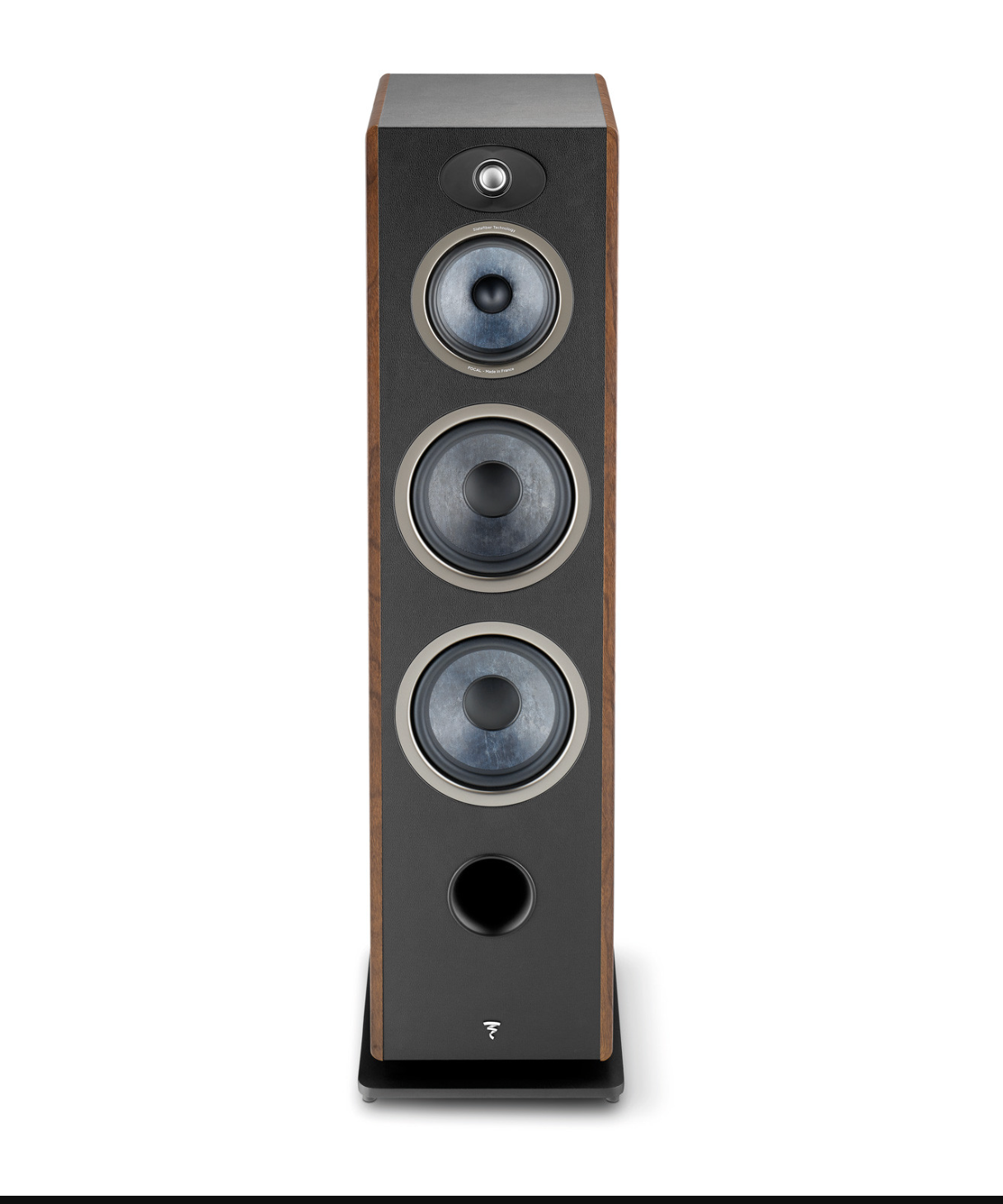 Focal Vestia No.4 3-Way Floorstanding Speakers in Dark Wood, front view