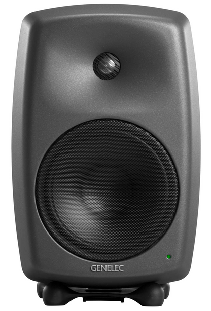 Genelec 8350A SAM Active Studio Monitors in dark gray - front image