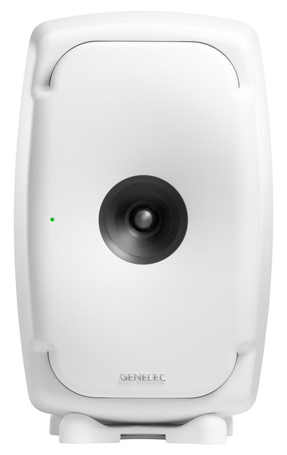 Genelec 8361A SAM Active Studio Monitors  in white.  Front image