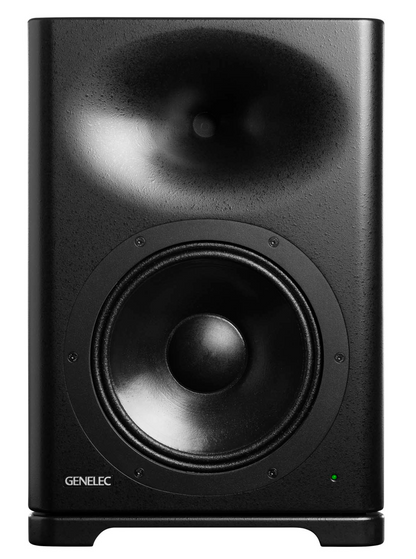 Genelec S360 SAM Active Studio Monitors in Black. Front image