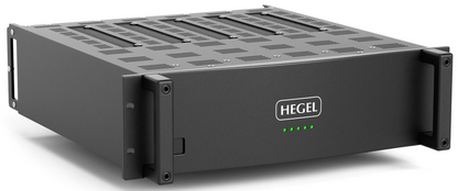 HEGEL C55 5 Channel Power Amplifier, front , angled imageof unit