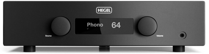 Hegel H190 Integrated Amplifier in Black, front of unit