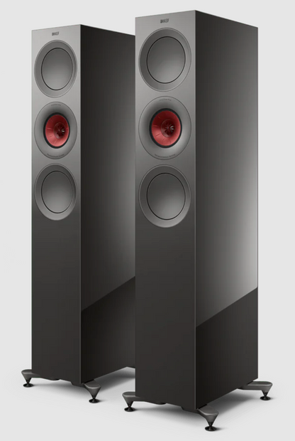 KEF R7 Meta Floorstanding Speakers in Titanium Gloss, special edition