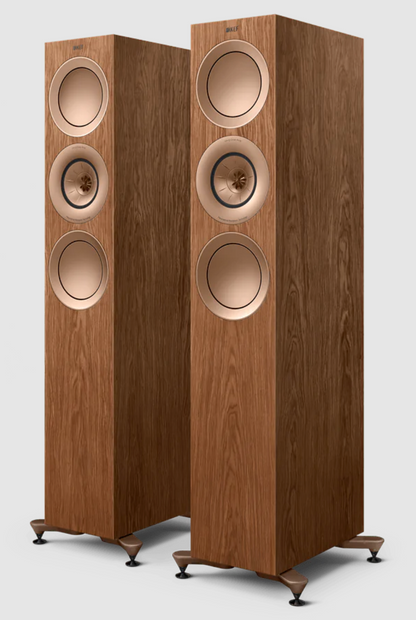 KEF R7 Meta Floorstanding Speakers in Walnut