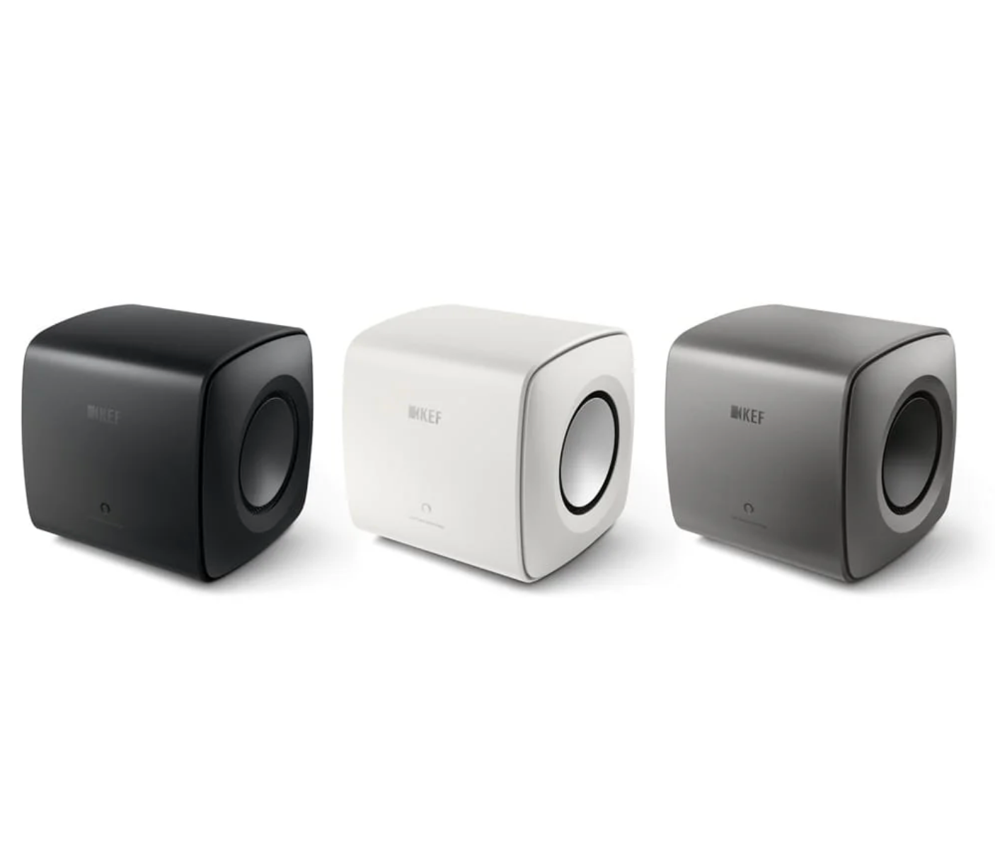 KEF KC62 Dual 6" Subwoofer iavailable in carbon black, mineral white and titanium gray