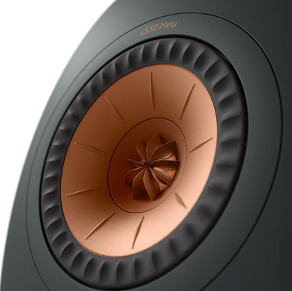 KEF LS50 meta passive speaker in black - close up