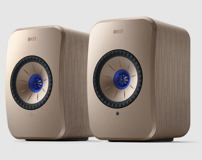 KEF LSX II Wireless Powered Bookshelf Speakers in Soundwave . Front