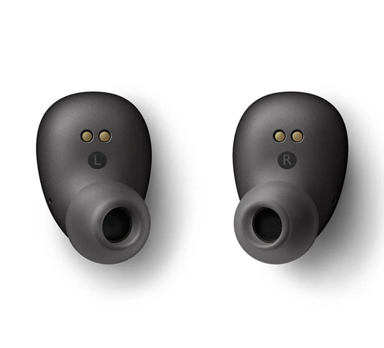 KEF Mu3 Noise Cancelling True Wireless Earbuds in Charcoal Grey, back