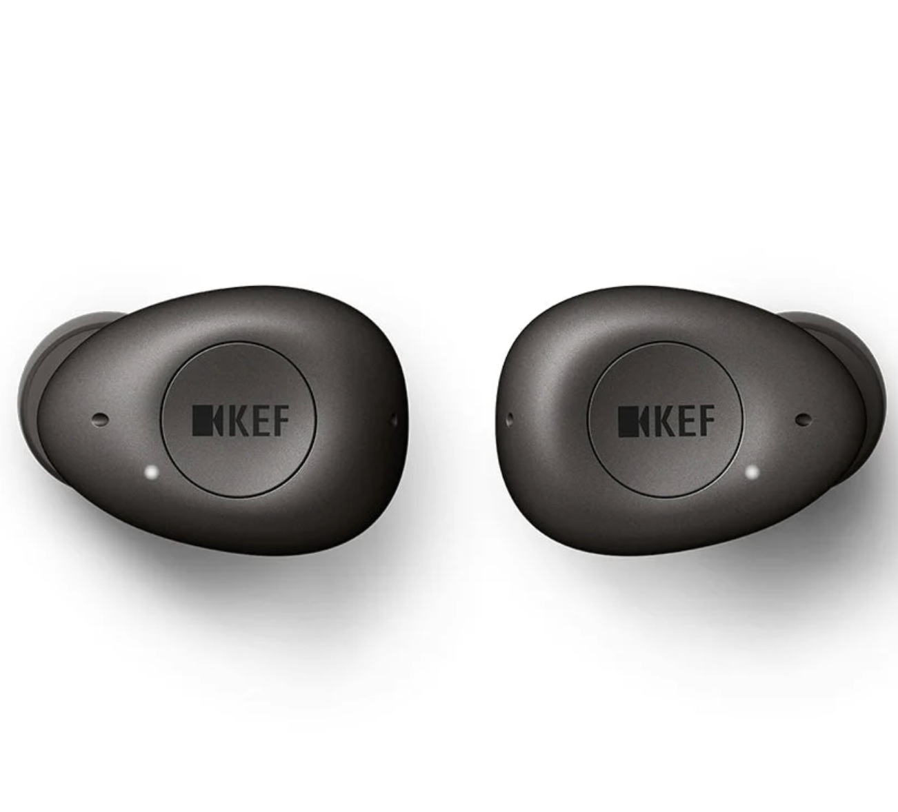 KEF Mu3 Noise Cancelling True Wireless Earbuds in Charcoal Grey, front