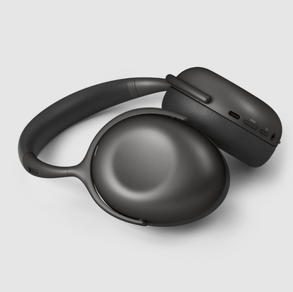 KEF Mu7 Noise Cancelling Wireless Headphones in Charcoal Grey,  horizontal