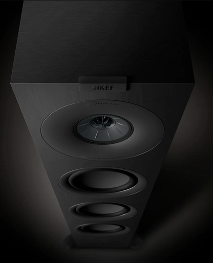 KEF Q11 Meta 3-way Floorstanding Speakers in Satin Black, close up