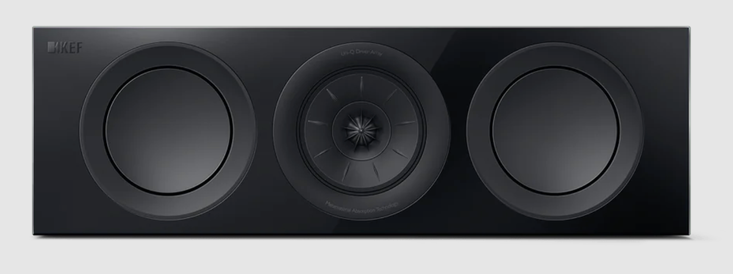 KEF R2 Meta Centre Channel Speaker in Black Gloss, Front