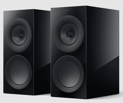 KEF R3 Meta Bookshelf Speakers in Black Gloss