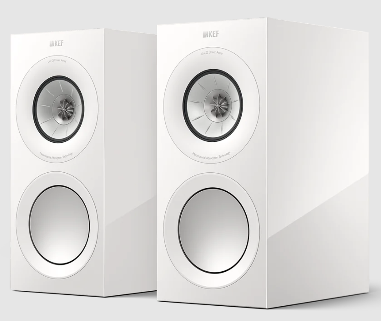 KEF R3 Meta Bookshelf Speakers in White Gloss