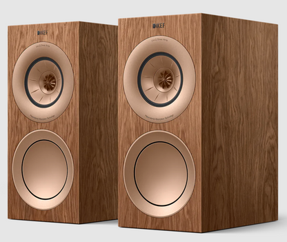 KEF R3 Meta Bookshelf Speakers in Walnut