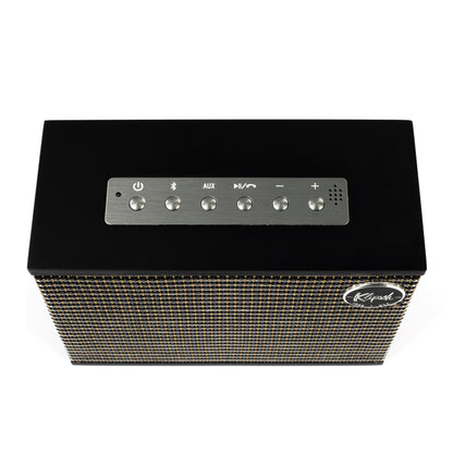 Klipsch Heritage Groove Bluetooth Speaker in Matte Black.  Top image