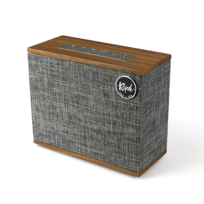 Klipsch Heritage Groove Bluetooth Speaker in Walnut.  Angled image