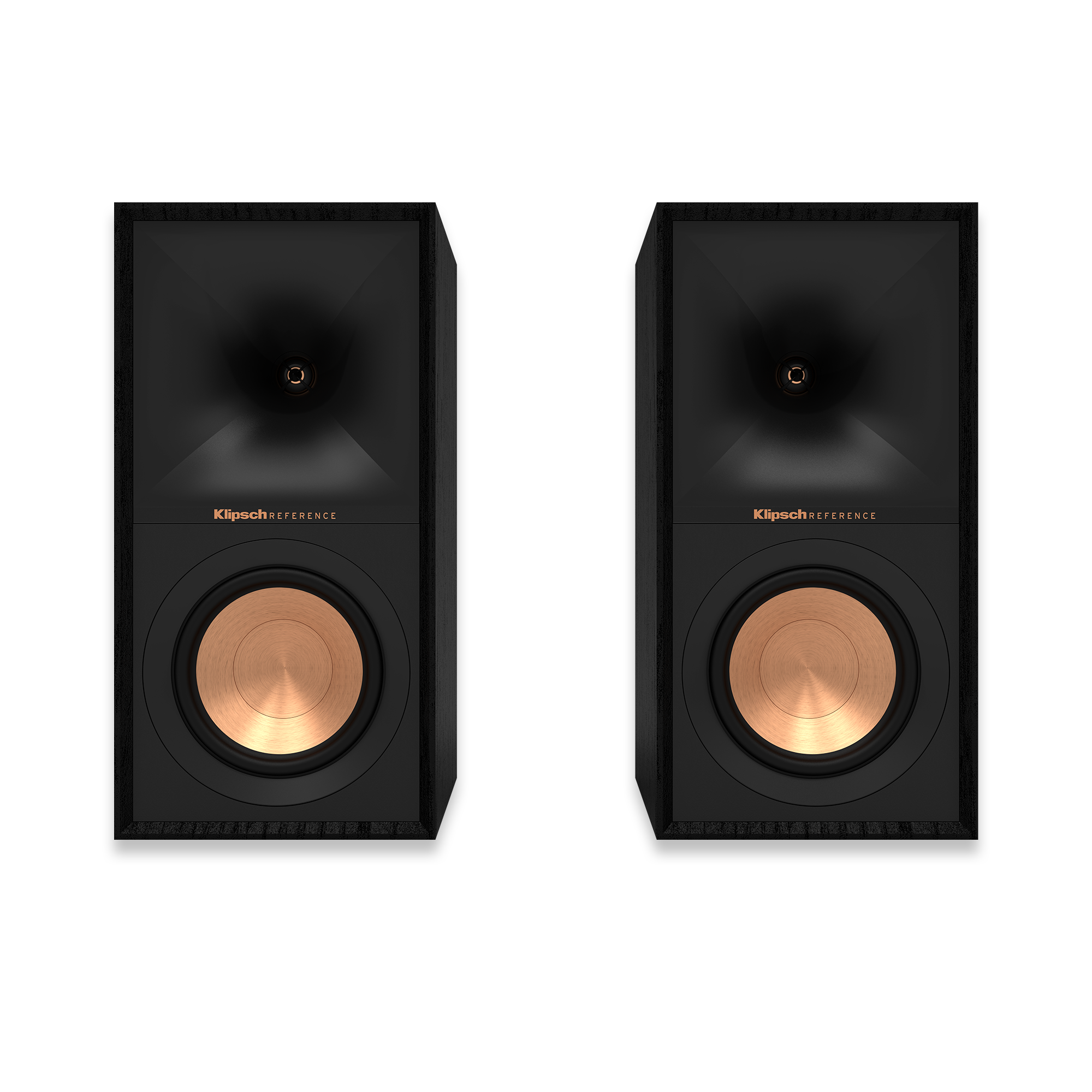 Klipsch R 50 M Ebony Bookshelf Speakers without Grille. Front image