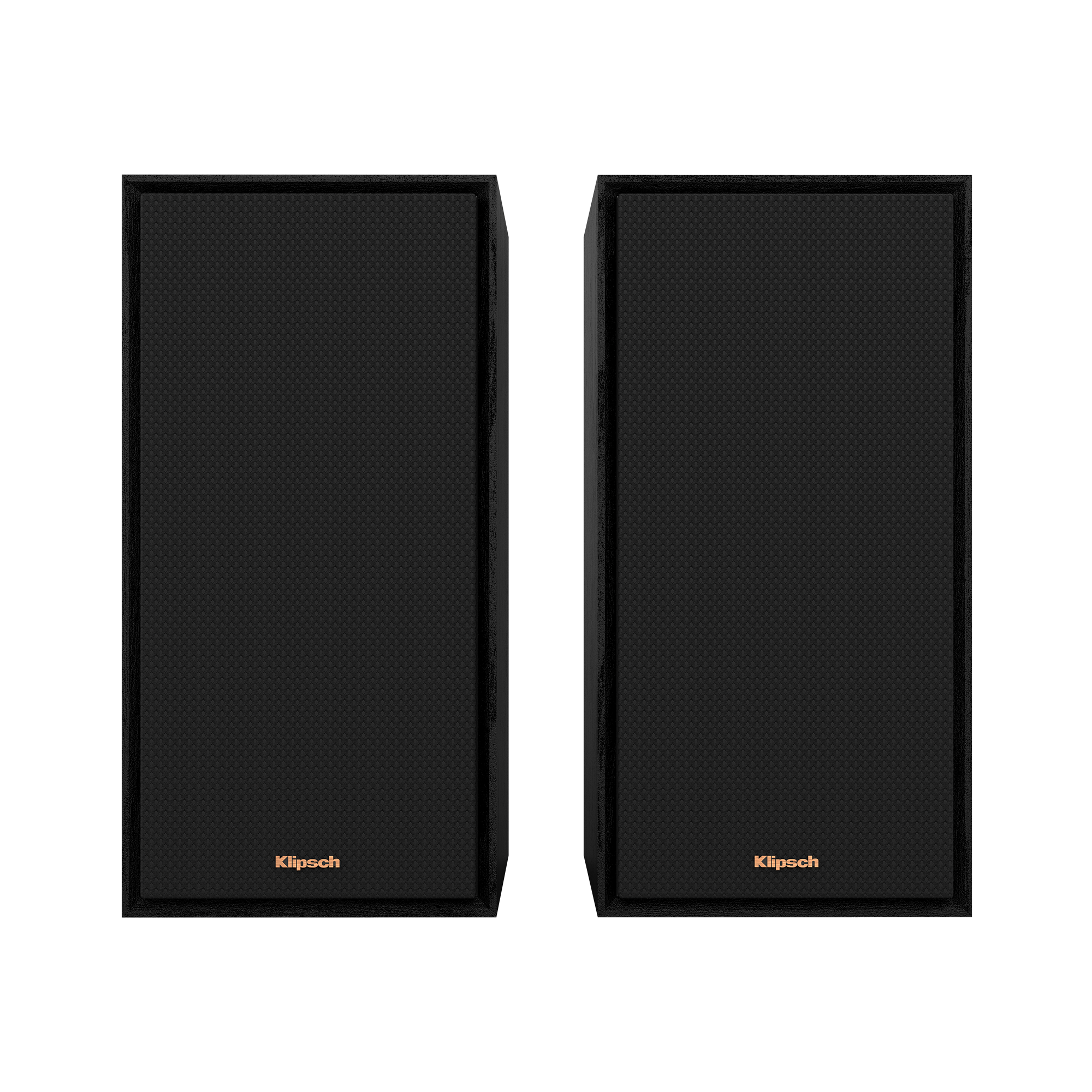 Klipsch R-50PM Powered Speakers with 5.25" Woofers. Black with grille, front