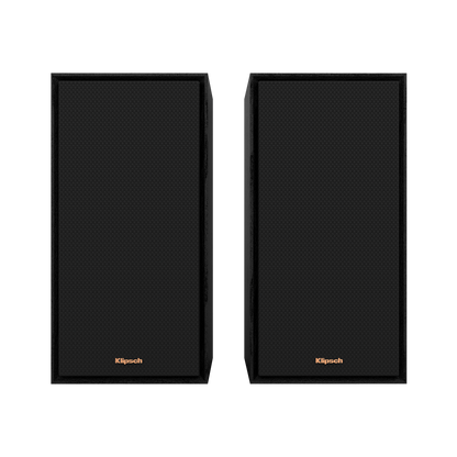 Klipsch R-50PM Powered Speakers with 5.25" Woofers. Black with grille, front