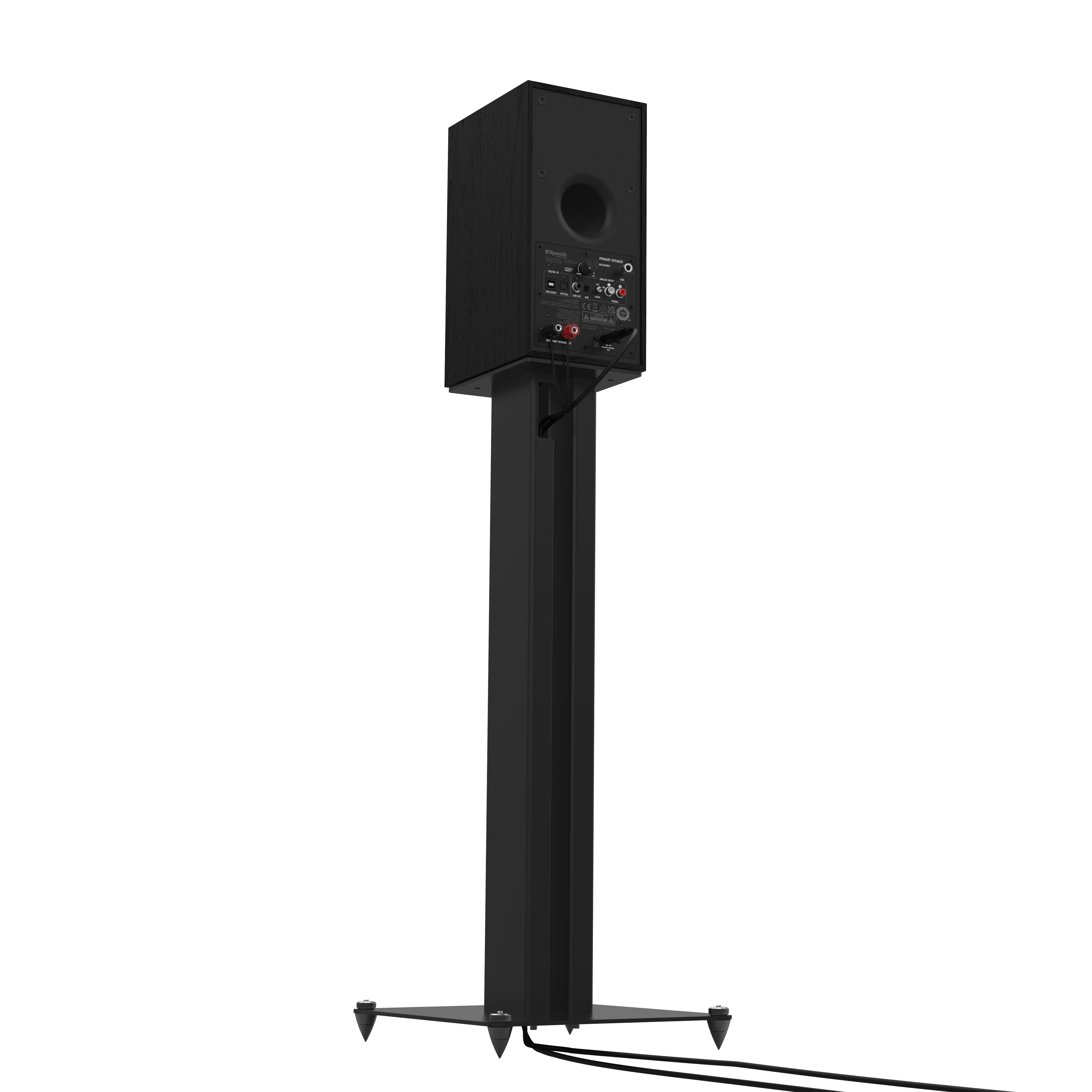 Klipsch KS28 inch speaker stands; Compatible  with The Nines, The Sevens & RP-600M II. Cord management image