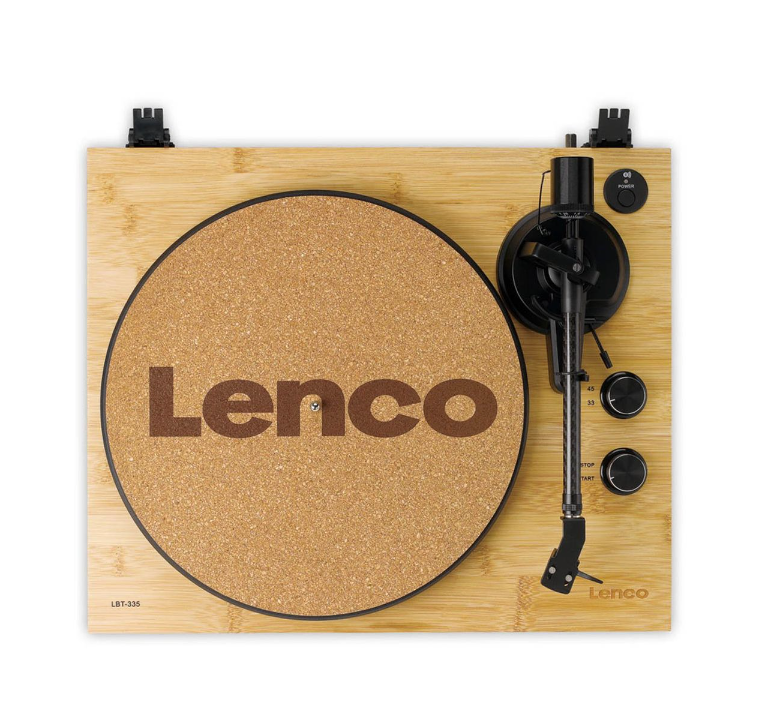 Lenco LBT-335 Bluetooth Turntable overhead image without dust cover