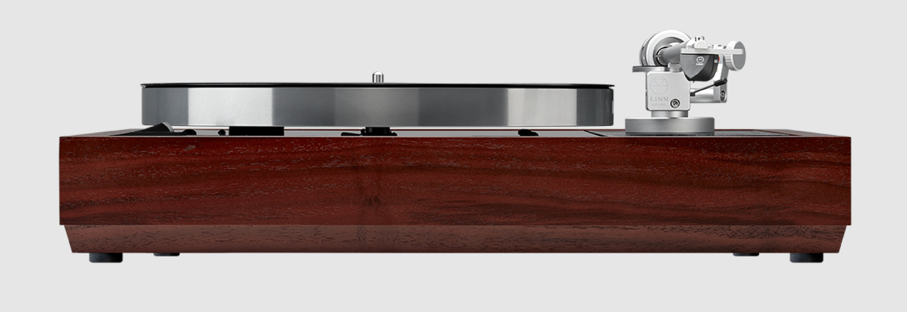 Linn Majik LP12 Turntable in Rosenut, profile