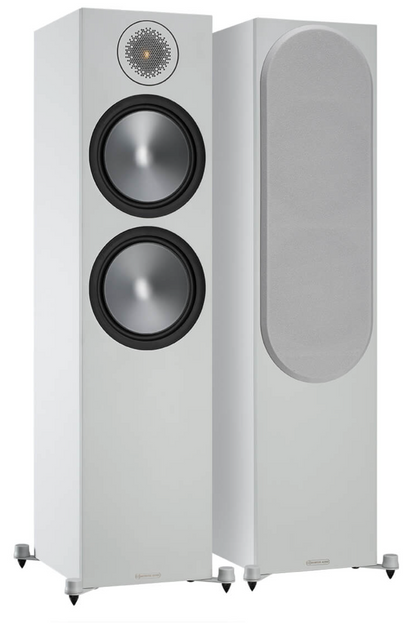 Monitor Audio Bronze 500 Floorstanding Speakers, pair in white