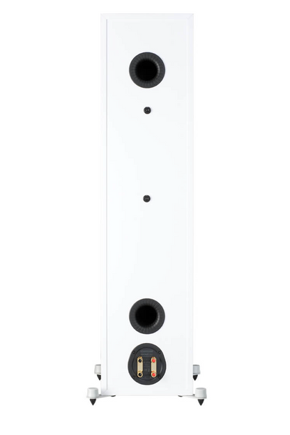 Monitor Audio Bronze 500 Floorstanding Speakers.  Rear of individual speaker shown in white