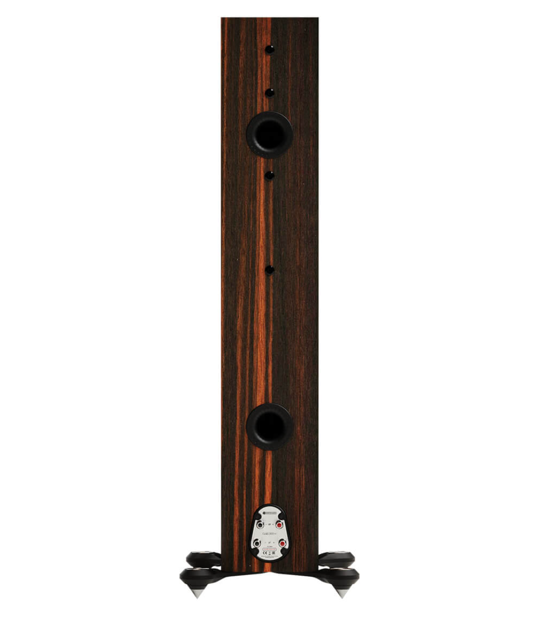 Monitor Audio Gold 300 6G Floorstanding Speaker in Macassar Wood Veneer without Grille, back