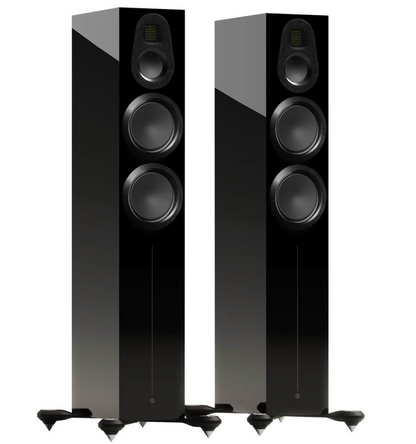 Monitor Audio Gold 300 6G Floorstanding Speakers (pair) in High Gloss Black without Grille