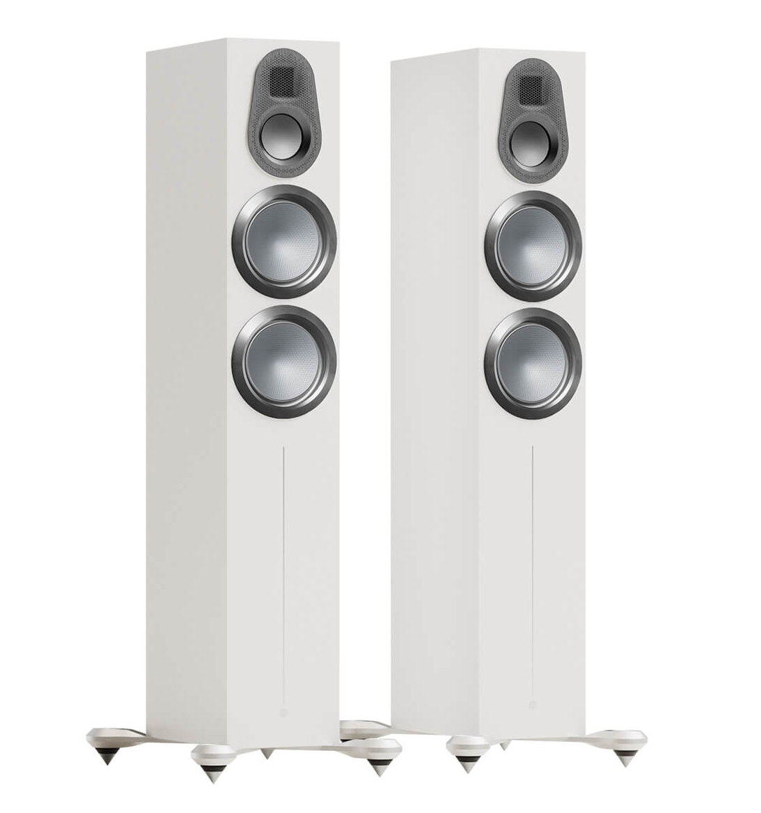 Monitor Audio Gold 300 6G Floorstanding Speakers (pair) in Satin White without Grille