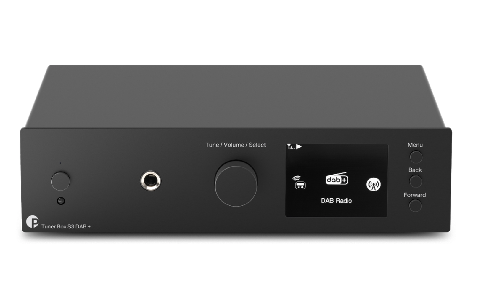 ProJect Tuner Box S3 DAB+ FM Tuner with Internet Radio in Black, front