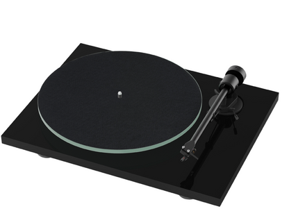 ProJect T1 EVO Phono Turntable with Ortofon OM 10 Cartridge in Piano Black