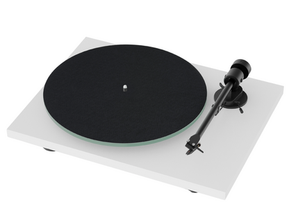 ProJect T1 EVO Phono Turntable with Ortofon OM 10 Cartridge in Satin White