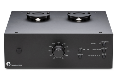 ProJect Tube Box DS3 B True Balanced Phono Preamplifier, black front