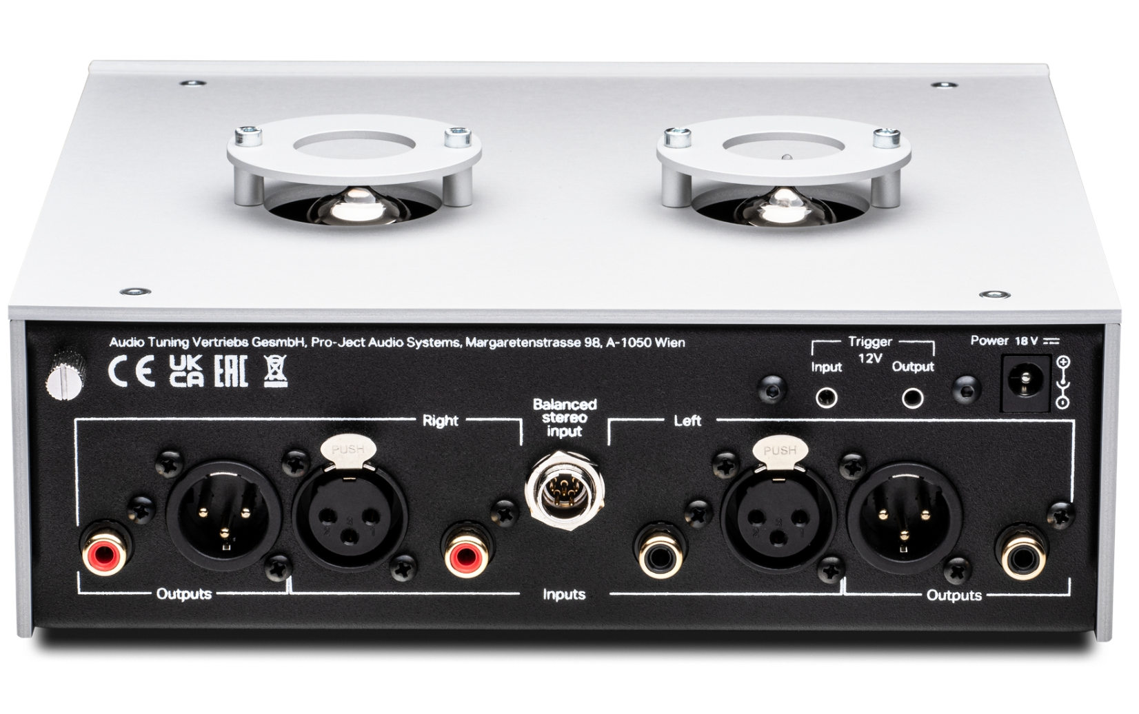 ProJect Tube Box DS3 B True Balanced Phono Preamplifier, silver back