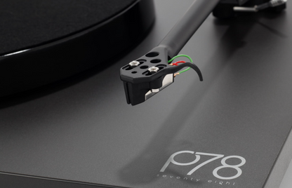 Rega Planar 78 Turntable, image shows tonearm with Rega RB78 Bias cartridge