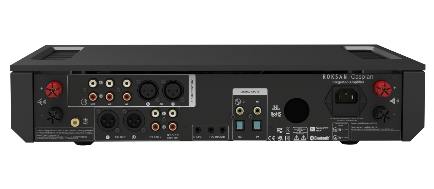 Roksan Caspian 4G Integrated Amplifier in Black, back