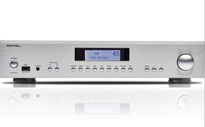 Rotel A12MKII Integrated Amplifier in silver, front